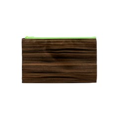 Texture Wood,dark Cosmetic Bag (xs) by nate14shop