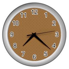 Template-wood Design Wall Clock (silver) by nateshop