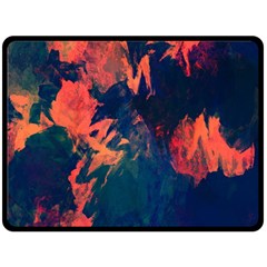 Background-abstrac Orange Fleece Blanket (large) 