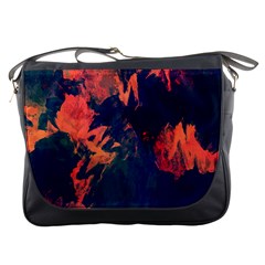 Background-abstrac Orange Messenger Bag by nateshop