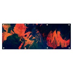 Background-abstrac Orange Banner And Sign 8  X 3 