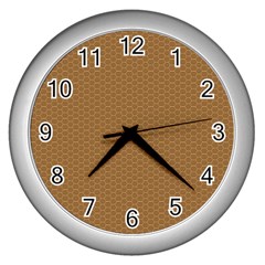 Template-wood Design Wall Clock (silver) by nateshop