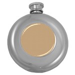 Template-wood Round Hip Flask (5 oz) Front