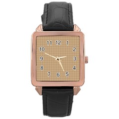 Template-wood Rose Gold Leather Watch  by nateshop