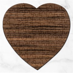 Texture Wood,dark Jigsaw Puzzle (heart) by nateshop