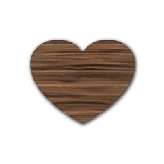 Texture Wood,dark Rubber Heart Coaster (4 Pack) by nateshop