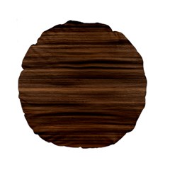 Texture Wood,dark Standard 15  Premium Round Cushions by nateshop