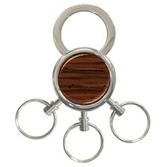 Texture-dark Wood 3-ring Key Chain by nateshop