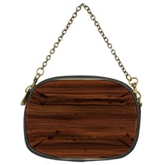 Texture-dark Wood Chain Purse (one Side)