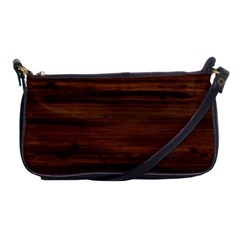 Texture-dark Wood Shoulder Clutch Bag