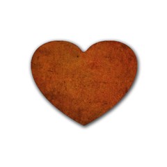 Brown Rubber Coaster (heart) by nateshop