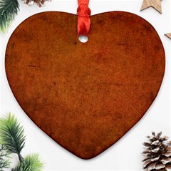 Brown Heart Ornament (two Sides) by nateshop