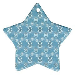 Snowflakes, White Blue Ornament (star)