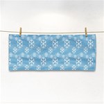 Snowflakes, White Blue Hand Towel Front