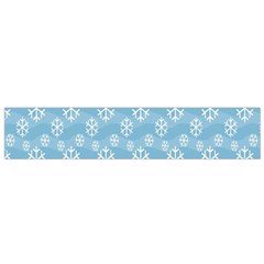 Snowflakes, White Blue Small Flano Scarf by nateshop