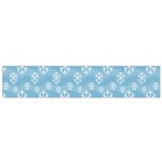 Snowflakes, White Blue Small Flano Scarf Front