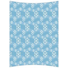 Snowflakes, White Blue Back Support Cushion