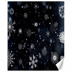 Snowflakes,white,black Canvas 16  X 20 