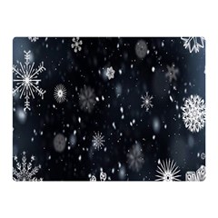 Snowflakes,white,black Double Sided Flano Blanket (mini)  by nateshop