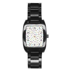 Snowflakes,colors Of The Rainbow Stainless Steel Barrel Watch by nateshop