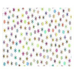 Snowflakes,colors Of The Rainbow Double Sided Flano Blanket (small)  by nateshop