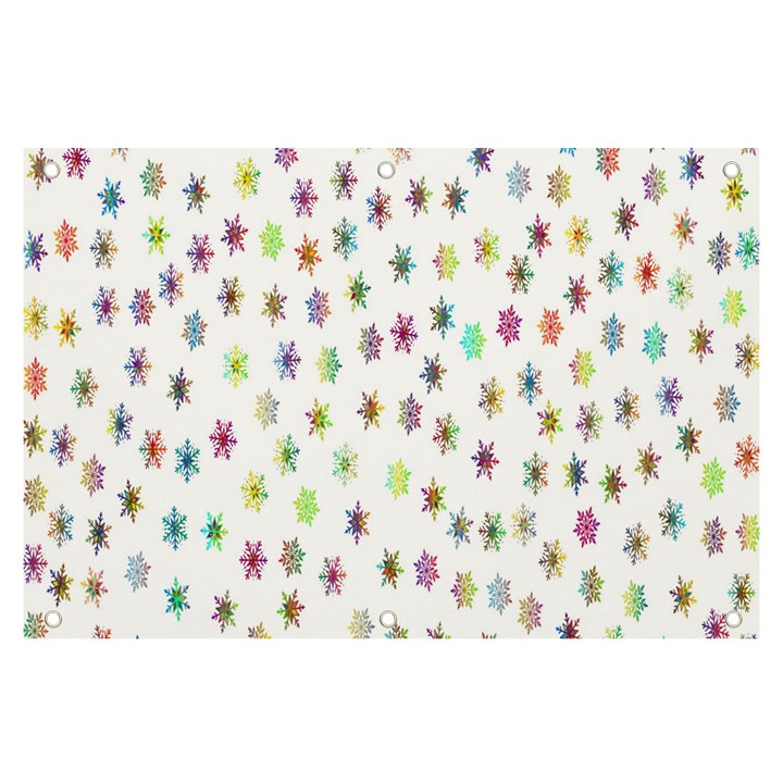 Snowflakes,colors Of The Rainbow Banner and Sign 6  x 4 