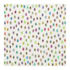 Snowflakes,colors Of The Rainbow Banner And Sign 3  X 3  by nateshop