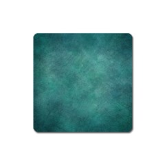 Dark Green Abstract Square Magnet