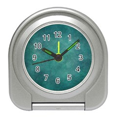 Dark Green Abstract Travel Alarm Clock by nateshop