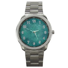 Dark Green Abstract Sport Metal Watch