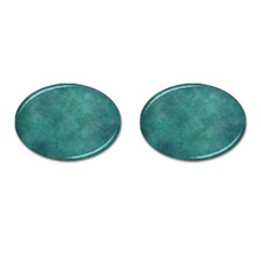 Dark Green Abstract Cufflinks (oval) by nateshop