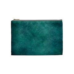 Dark Green Abstract Cosmetic Bag (Medium)