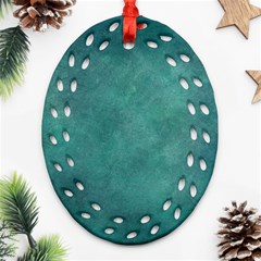 Dark Green Abstract Oval Filigree Ornament (Two Sides)