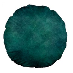 Dark Green Abstract Large 18  Premium Round Cushions