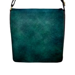 Dark Green Abstract Flap Closure Messenger Bag (l) by nateshop