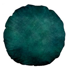 Dark Green Abstract Large 18  Premium Flano Round Cushions