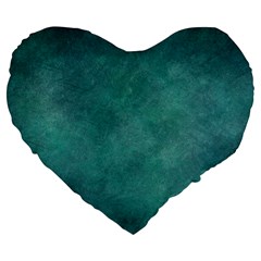 Dark Green Abstract Large 19  Premium Flano Heart Shape Cushions by nateshop