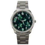 Leaves Sport Metal Watch Front