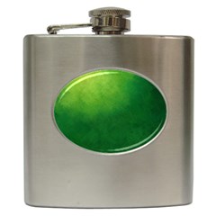 Light Green Abstract Hip Flask (6 Oz) by nateshop