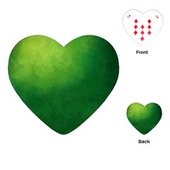 Light Green Abstract Playing Cards Single Design (heart) by nateshop