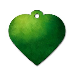 Light Green Abstract Dog Tag Heart (one Side) by nateshop