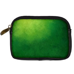 Light Green Abstract Digital Camera Leather Case by nateshop