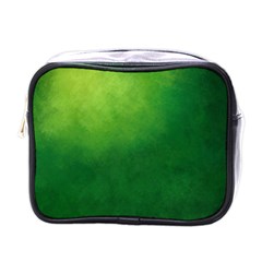 Light Green Abstract Mini Toiletries Bag (one Side) by nateshop