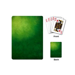 Light Green Abstract Playing Cards Single Design (mini) by nateshop