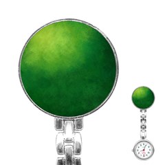 Light Green Abstract Stainless Steel Nurses Watch by nateshop