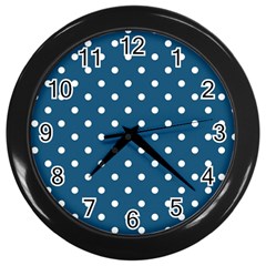 Polka-dots Wall Clock (black) by nateshop