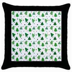 Christmas-trees Throw Pillow Case (black) by nateshop