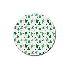 Christmas-trees Rubber Coaster (round) by nateshop