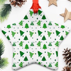 Christmas-trees Star Ornament (two Sides) by nateshop