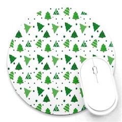 Christmas-trees Round Mousepads by nateshop